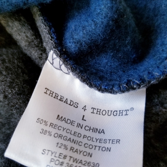 NEW Threads for Thought | Fleece Contrast Mock‎ Neck Sweater L - Picture 11 of 13